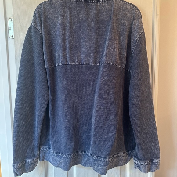 Combination Knit Denim Cardigan - Picture 3 of 6